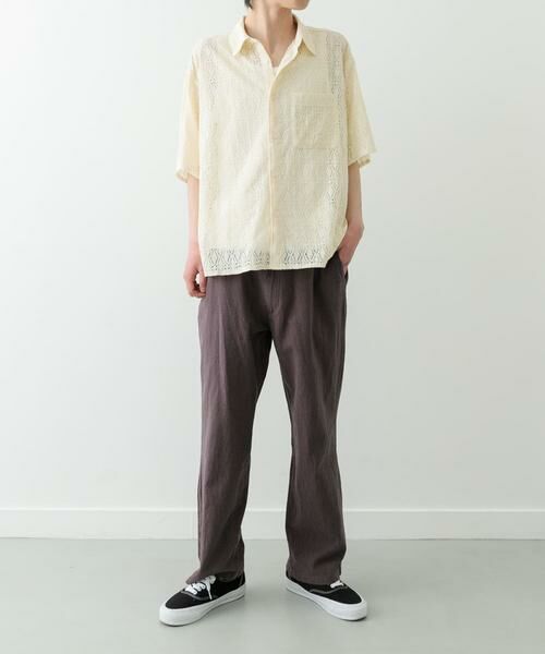URBAN RESEARCH ITEMS / アーバンリサーチ アイテムズ シャツ・ブラウス | レギュラーカラーレース半袖シャツ | 詳細10