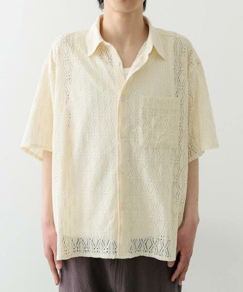 URBAN RESEARCH ITEMS / アーバンリサーチ アイテムズ シャツ・ブラウス | レギュラーカラーレース半袖シャツ | 詳細11