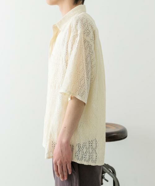 URBAN RESEARCH ITEMS / アーバンリサーチ アイテムズ シャツ・ブラウス | レギュラーカラーレース半袖シャツ | 詳細12
