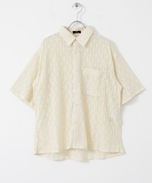 URBAN RESEARCH ITEMS / アーバンリサーチ アイテムズ シャツ・ブラウス | レギュラーカラーレース半袖シャツ | 詳細14