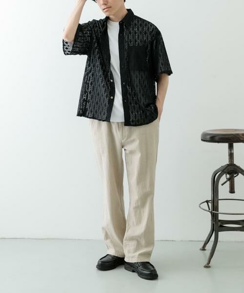 URBAN RESEARCH ITEMS / アーバンリサーチ アイテムズ シャツ・ブラウス | レギュラーカラーレース半袖シャツ | 詳細20