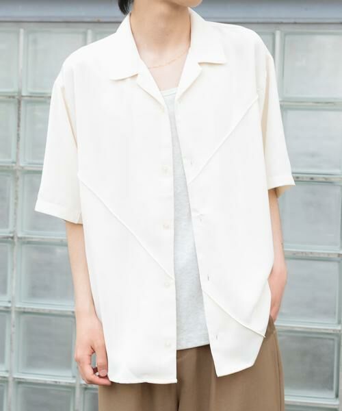 URBAN RESEARCH ITEMS / アーバンリサーチ アイテムズ シャツ・ブラウス | パネルピンタックオープンカラー半袖シャツ | 詳細1