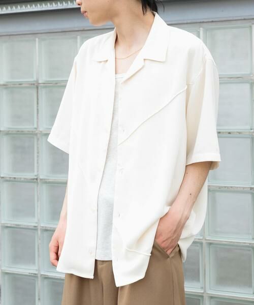 URBAN RESEARCH ITEMS / アーバンリサーチ アイテムズ シャツ・ブラウス | パネルピンタックオープンカラー半袖シャツ | 詳細2
