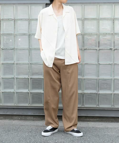 URBAN RESEARCH ITEMS / アーバンリサーチ アイテムズ シャツ・ブラウス | パネルピンタックオープンカラー半袖シャツ | 詳細4