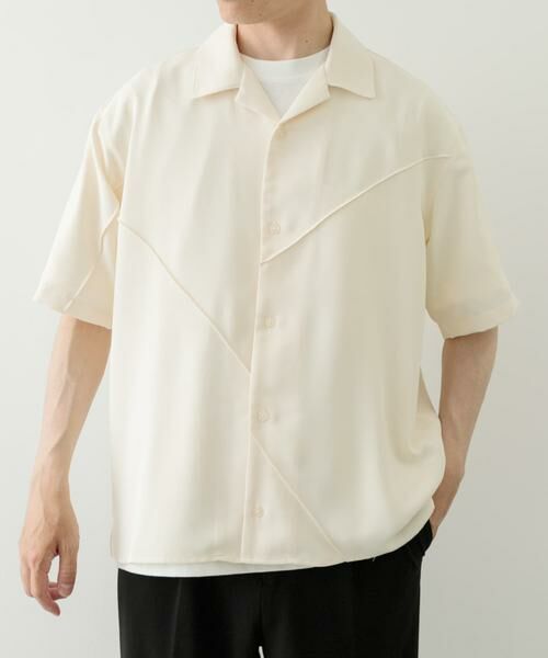 URBAN RESEARCH ITEMS / アーバンリサーチ アイテムズ シャツ・ブラウス | パネルピンタックオープンカラー半袖シャツ | 詳細7