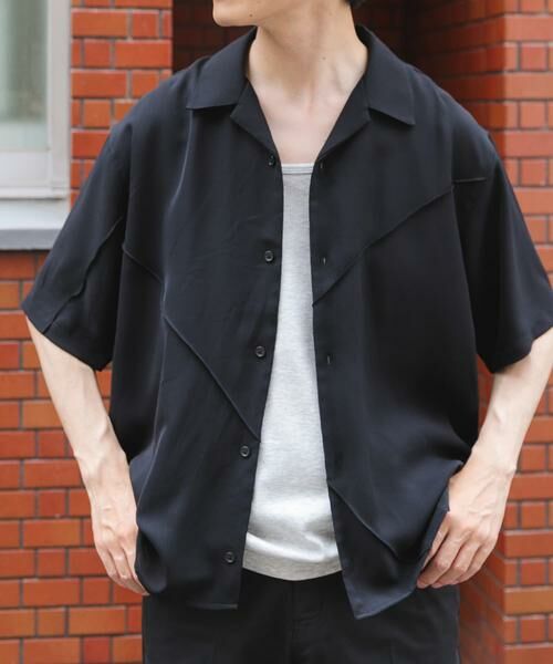 URBAN RESEARCH ITEMS / アーバンリサーチ アイテムズ シャツ・ブラウス | パネルピンタックオープンカラー半袖シャツ | 詳細18