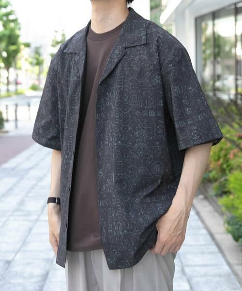 URBAN RESEARCH ITEMS / アーバンリサーチ アイテムズ シャツ・ブラウス | Batik Print Open Collar shirts | 詳細1