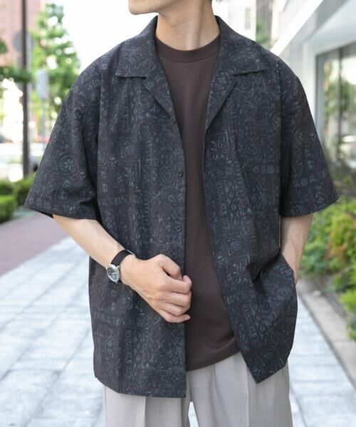 URBAN RESEARCH ITEMS / アーバンリサーチ アイテムズ シャツ・ブラウス | Batik Print Open Collar shirts | 詳細2