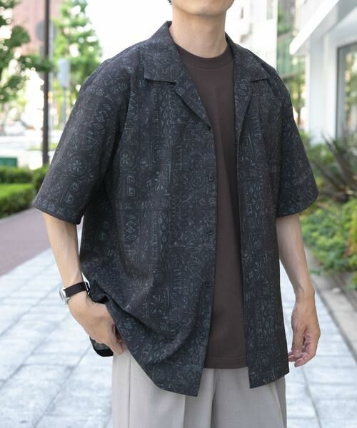 URBAN RESEARCH ITEMS / アーバンリサーチ アイテムズ シャツ・ブラウス | Batik Print Open Collar shirts | 詳細3