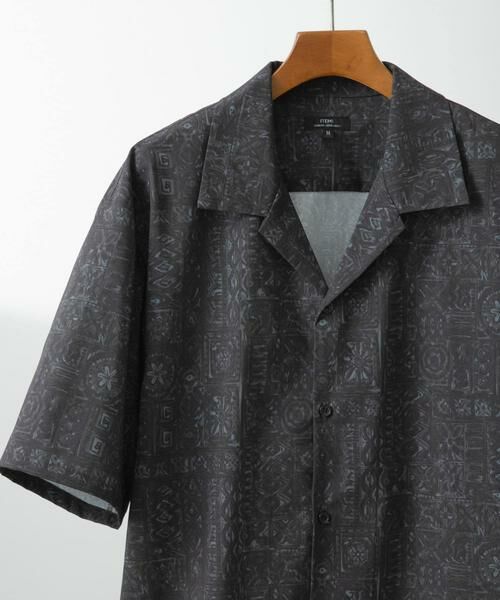 URBAN RESEARCH ITEMS/アーバンリサーチ アイテムズ Batik Print Open Collar shirts カーキ L URBAN RESEARCH ITEMS/アーバンリサーチ アイテムズ Batik Print Open Collar shirts カーキ L
