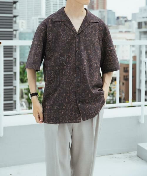 URBAN RESEARCH ITEMS / アーバンリサーチ アイテムズ シャツ・ブラウス | Batik Print Open Collar shirts | 詳細8