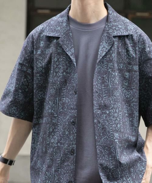 URBAN RESEARCH ITEMS / アーバンリサーチ アイテムズ シャツ・ブラウス | Batik Print Open Collar shirts | 詳細16