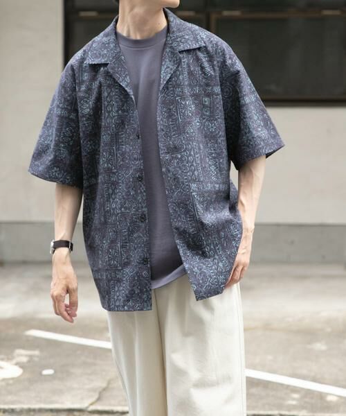 URBAN RESEARCH ITEMS / アーバンリサーチ アイテムズ シャツ・ブラウス | Batik Print Open Collar shirts | 詳細17