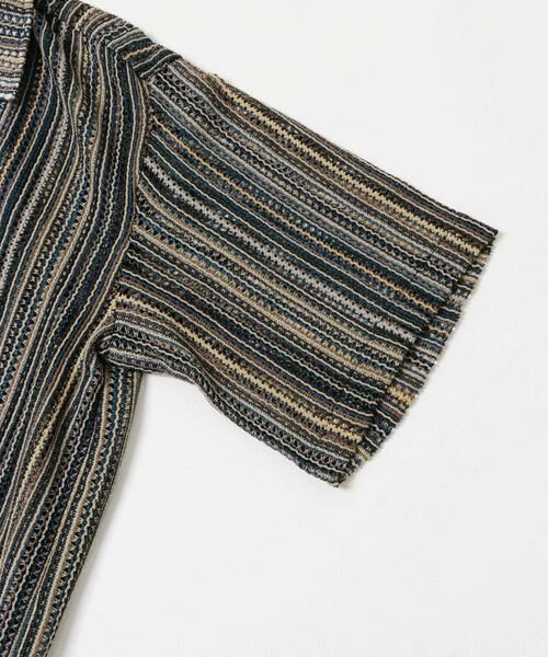 URBAN RESEARCH ITEMS / アーバンリサーチ アイテムズ シャツ・ブラウス | マルチストライプレースオープンカラーショートスリーブシャツ | 詳細11