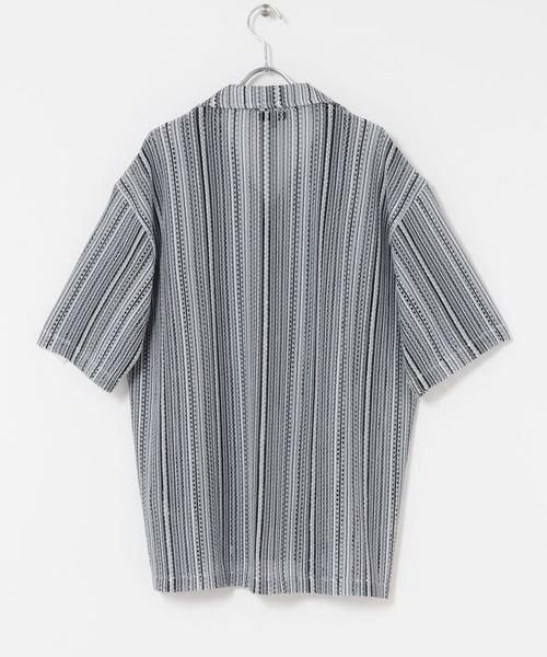 URBAN RESEARCH ITEMS / アーバンリサーチ アイテムズ シャツ・ブラウス | マルチストライプレースオープンカラーショートスリーブシャツ | 詳細26