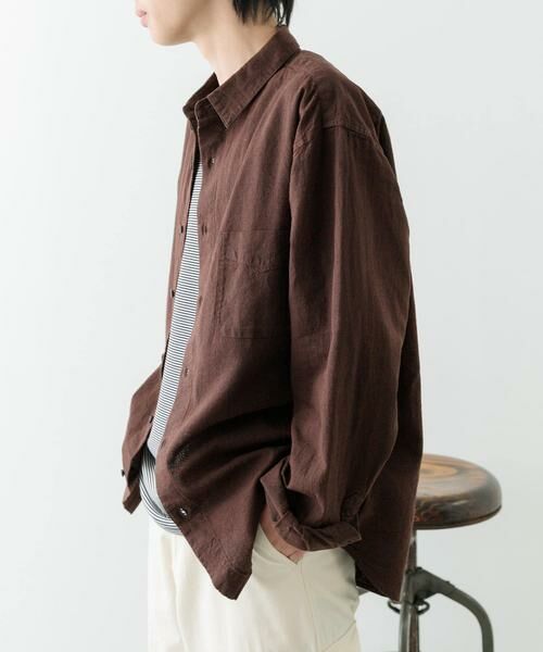 URBAN RESEARCH ITEMS / アーバンリサーチ アイテムズ シャツ・ブラウス | 『セットアップ対応』天然素材リネンコットンレギュラーカラーシャツ | 詳細11