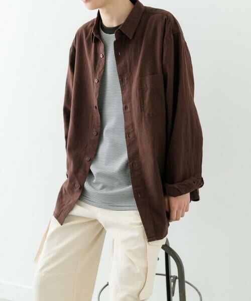 URBAN RESEARCH ITEMS / アーバンリサーチ アイテムズ シャツ・ブラウス | 『セットアップ対応』天然素材リネンコットンレギュラーカラーシャツ | 詳細13