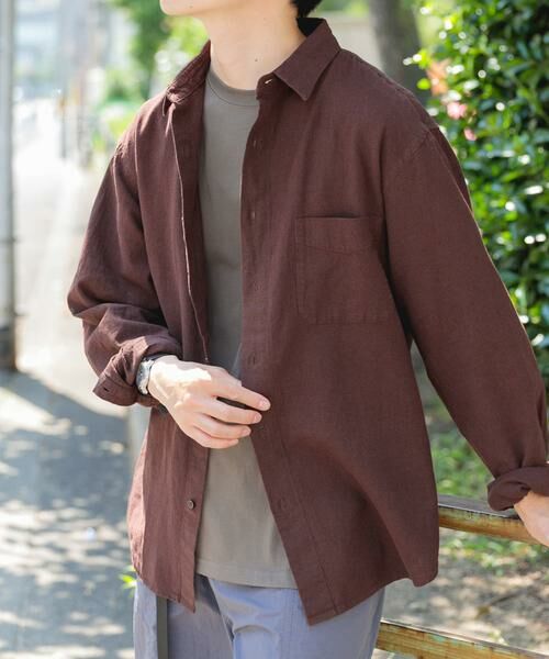 URBAN RESEARCH ITEMS / アーバンリサーチ アイテムズ シャツ・ブラウス | 『セットアップ対応』天然素材リネンコットンレギュラーカラーシャツ | 詳細2