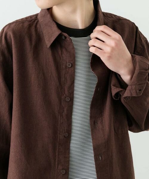 URBAN RESEARCH ITEMS / アーバンリサーチ アイテムズ シャツ・ブラウス | 『セットアップ対応』天然素材リネンコットンレギュラーカラーシャツ | 詳細8