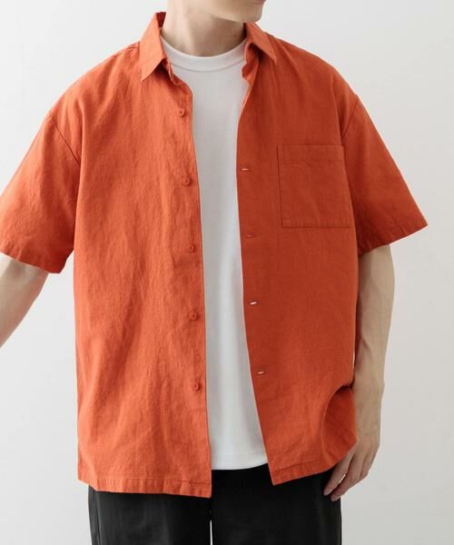 URBAN RESEARCH ITEMS / アーバンリサーチ アイテムズ シャツ・ブラウス | 『セットアップ対応』天然素材リネンコットンレギュラーカラー半袖シャツ | 詳細2