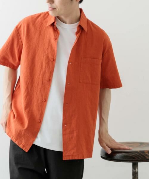 URBAN RESEARCH ITEMS / アーバンリサーチ アイテムズ シャツ・ブラウス | 『セットアップ対応』天然素材リネンコットンレギュラーカラー半袖シャツ | 詳細3