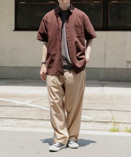 URBAN RESEARCH ITEMS / アーバンリサーチ アイテムズ シャツ・ブラウス | 『セットアップ対応』天然素材リネンコットンレギュラーカラー半袖シャツ | 詳細15