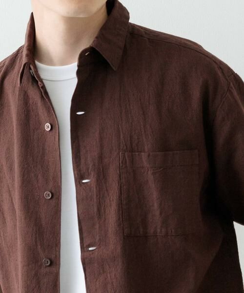 URBAN RESEARCH ITEMS / アーバンリサーチ アイテムズ シャツ・ブラウス | 『セットアップ対応』天然素材リネンコットンレギュラーカラー半袖シャツ | 詳細16