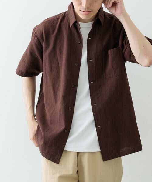 URBAN RESEARCH ITEMS / アーバンリサーチ アイテムズ シャツ・ブラウス | 『セットアップ対応』天然素材リネンコットンレギュラーカラー半袖シャツ | 詳細18