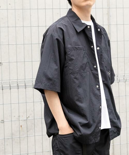 URBAN RESEARCH ITEMS / アーバンリサーチ アイテムズ シャツ・ブラウス | 『撥水/イージーケア/接触冷感/UVカット』タスランナイロンスナップボタン半袖シャツ | 詳細21