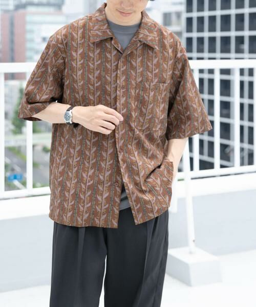 URBAN RESEARCH ITEMS / アーバンリサーチ アイテムズ シャツ・ブラウス | リーフプリントオープンカラー半袖シャツ | 詳細3