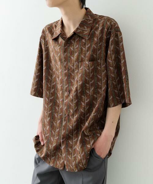 URBAN RESEARCH ITEMS / アーバンリサーチ アイテムズ シャツ・ブラウス | リーフプリントオープンカラー半袖シャツ | 詳細9
