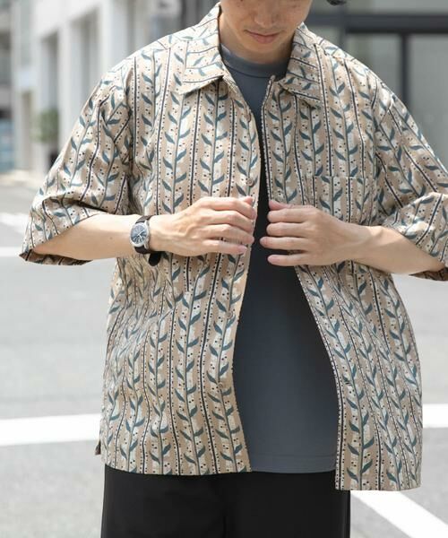 URBAN RESEARCH ITEMS / アーバンリサーチ アイテムズ シャツ・ブラウス | リーフプリントオープンカラー半袖シャツ | 詳細28