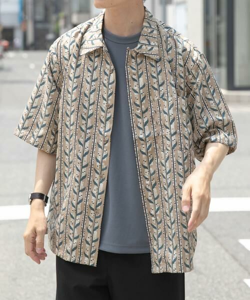 URBAN RESEARCH ITEMS / アーバンリサーチ アイテムズ シャツ・ブラウス | リーフプリントオープンカラー半袖シャツ | 詳細29