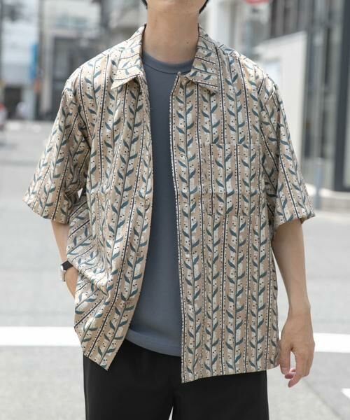 URBAN RESEARCH ITEMS / アーバンリサーチ アイテムズ シャツ・ブラウス | リーフプリントオープンカラー半袖シャツ | 詳細30