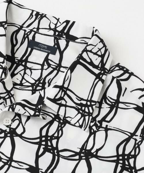 URBAN RESEARCH ITEMS / アーバンリサーチ アイテムズ シャツ・ブラウス | ラインアートプリントオープンカラー半袖シャツ | 詳細10