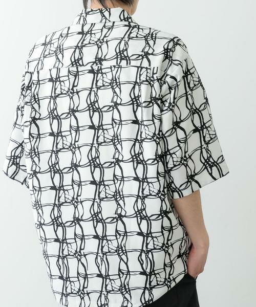 URBAN RESEARCH ITEMS / アーバンリサーチ アイテムズ シャツ・ブラウス | ラインアートプリントオープンカラー半袖シャツ | 詳細4