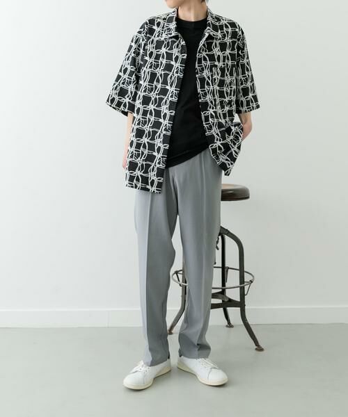 URBAN RESEARCH ITEMS / アーバンリサーチ アイテムズ シャツ・ブラウス | ラインアートプリントオープンカラー半袖シャツ | 詳細16