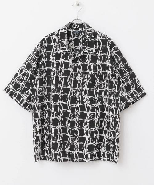 URBAN RESEARCH ITEMS / アーバンリサーチ アイテムズ シャツ・ブラウス | ラインアートプリントオープンカラー半袖シャツ | 詳細17