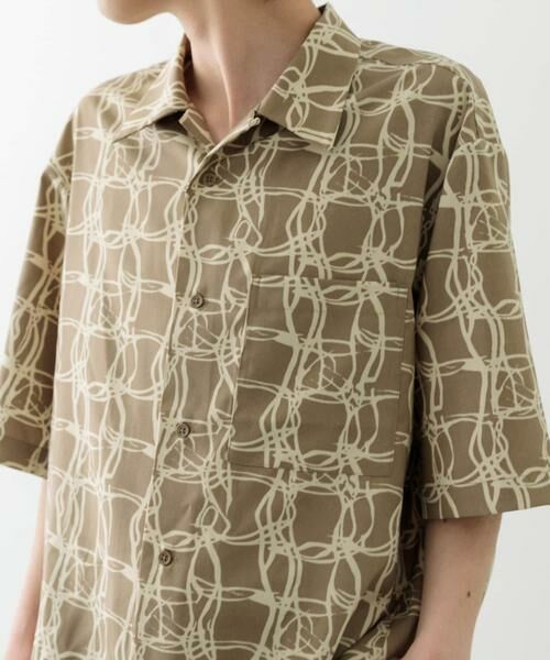 URBAN RESEARCH ITEMS / アーバンリサーチ アイテムズ シャツ・ブラウス | ラインアートプリントオープンカラー半袖シャツ | 詳細19