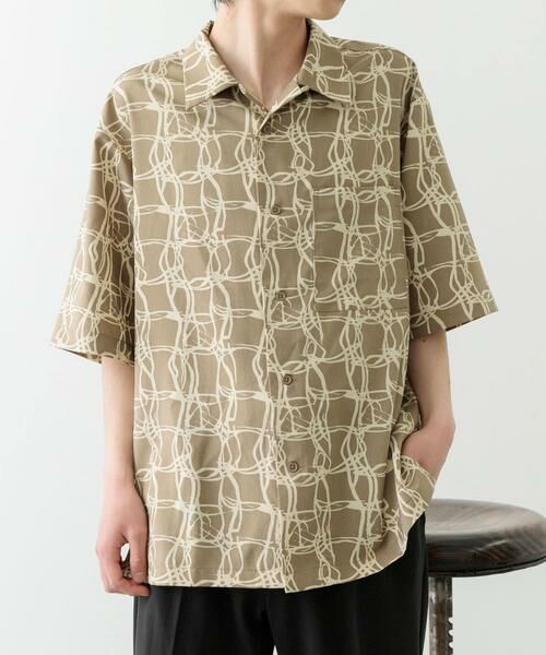 URBAN RESEARCH ITEMS / アーバンリサーチ アイテムズ シャツ・ブラウス | ラインアートプリントオープンカラー半袖シャツ | 詳細20