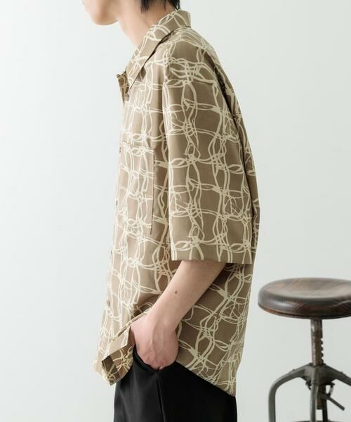 URBAN RESEARCH ITEMS / アーバンリサーチ アイテムズ シャツ・ブラウス | ラインアートプリントオープンカラー半袖シャツ | 詳細21
