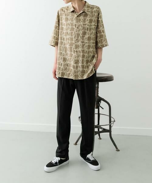 URBAN RESEARCH ITEMS / アーバンリサーチ アイテムズ シャツ・ブラウス | ラインアートプリントオープンカラー半袖シャツ | 詳細23