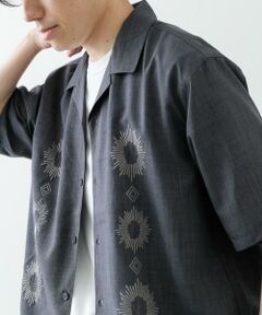 URBAN RESEARCH ITEMS / アーバンリサーチ アイテムズ シャツ・ブラウス | モチーフ刺繍ドライタッチ 半袖シャツ