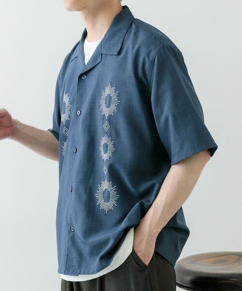URBAN RESEARCH ITEMS / アーバンリサーチ アイテムズ シャツ・ブラウス | モチーフ刺繍ドライタッチ 半袖シャツ | 詳細7