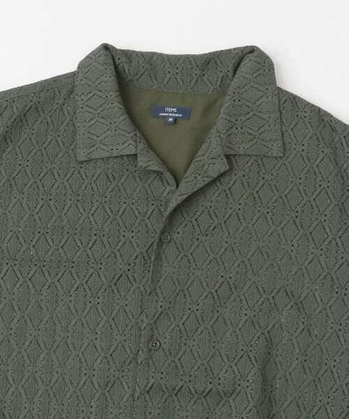 URBAN RESEARCH ITEMS / アーバンリサーチ アイテムズ シャツ・ブラウス | ジオメレースオープンカラー半袖シャツ | 詳細6