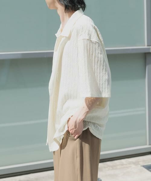 URBAN RESEARCH ITEMS / アーバンリサーチ アイテムズ シャツ・ブラウス | ジオメレースオープンカラー半袖シャツ | 詳細19