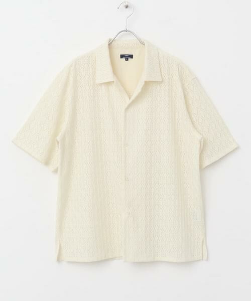URBAN RESEARCH ITEMS / アーバンリサーチ アイテムズ シャツ・ブラウス | ジオメレースオープンカラー半袖シャツ | 詳細23