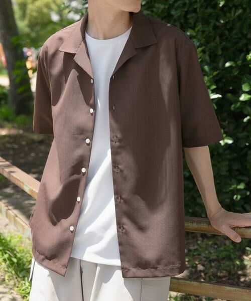 URBAN RESEARCH ITEMS / アーバンリサーチ アイテムズ シャツ・ブラウス | リネンタッチオープンカラーシアーシャツ | 詳細1