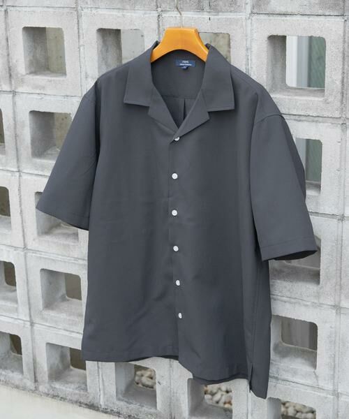 URBAN RESEARCH ITEMS/アーバンリサーチ アイテムズ リネンタッチオープンカラーシアーシャツ ブラック M URBAN RESEARCH ITEMS/アーバンリサーチ アイテムズ リネンタッチオープンカラーシアーシャツ ブラック M