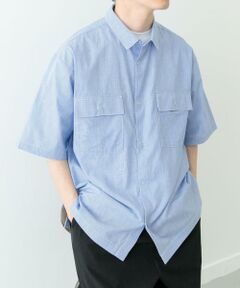 URBAN RESEARCH ITEMS / アーバンリサーチ アイテムズ シャツ・ブラウス | ストライプリングドットボタン半袖シャツ